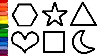 Bolalar Uchun Asosiy Geometriya Chizish .Drawing Basic Geometry For Kids