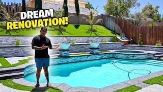 Newly remodeled backyard