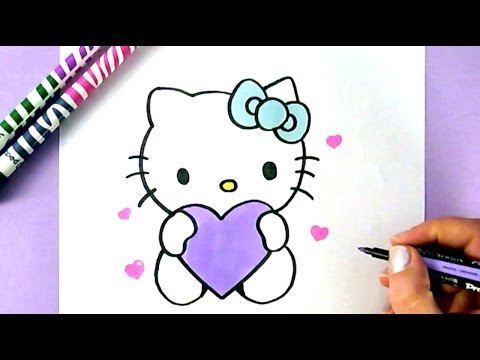 how-to-draw-hello-kitty-with-love-hearts-|-easy-drawing-tutorial