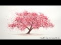 Comment peindre un arbre cherry aquarelle  splatter arbres peinture  peindre un arbre  sakura