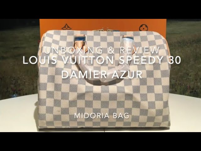 Replica Louis Vuitton Speedy Bandoulière 30 Bag In Damier Azur