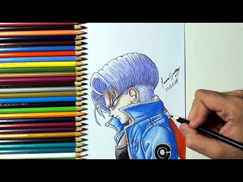 Como Desenhar Trunks do Futuro Super Saiyajin - How to Draw Trunks 