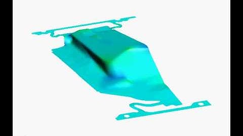 progressive die stamping simulation (thinning results)