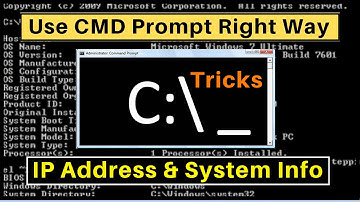 How to Use Command Prompt Right Way - Find IP Address and System Info Using CMD Command Tricks