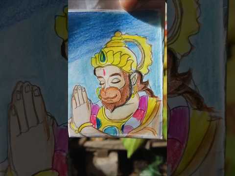 Pawan Putra drawing 🙏🥰🤩#hanumanji #shorts #drawing #art #artist