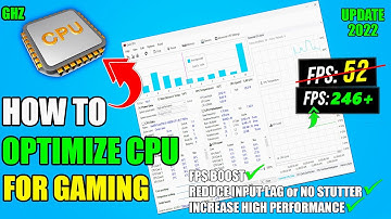 How To Optimize CPU/Processor For Gaming - Boost FPS,Fix FPS Drop & Fix Stutters (2022)