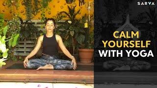 15 minute CALMING YOGA for Stress Relief | Yoga with Jahnavi Patwardhan screenshot 1