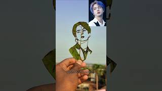 Bts Jin so cute Leaf art 🌿🤩#shorts #jin #bts #art #fanartbts #btsfanarts #jinbts