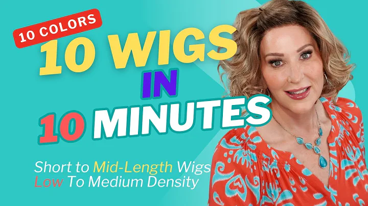 LOW & MEDIUM DENSITY WIGS | Short to Mid Length Styles | 10 DIFFERENT Colors | 10 WIGS In 10 Minutes