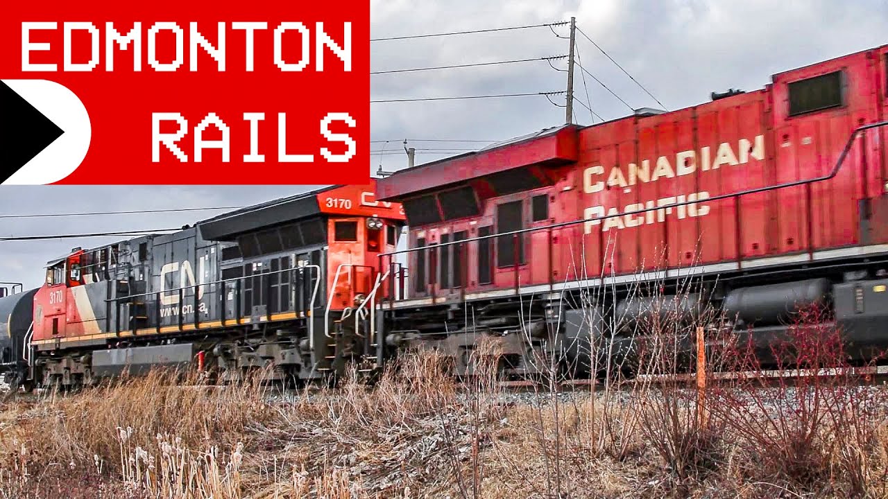 Rare Power Sharing! CP Rail Crew Picks up Train From Edmonton Yard ft. CN ET44AC!