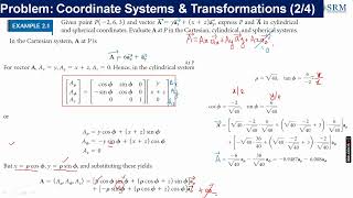 21ECC205T EMT M1: Electrostatics Session 6: problem solving in coordinate system