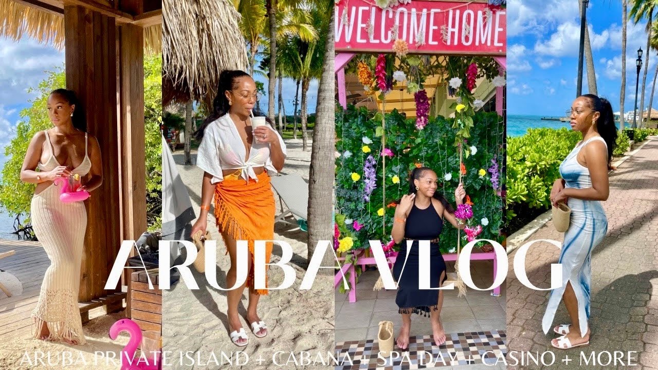 TRAVEL VLOG | ARUBA | FLAMINGO BEACH | CABANA | SPA DAY | CASINO