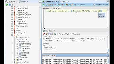 Oracle INSERT command - Beginner