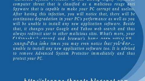 Advanced System Protector: Delete Advanced System Protector
