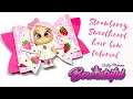 Strawberry sweetheart faux leather hair bow tutorial // how to make hair bows // laço