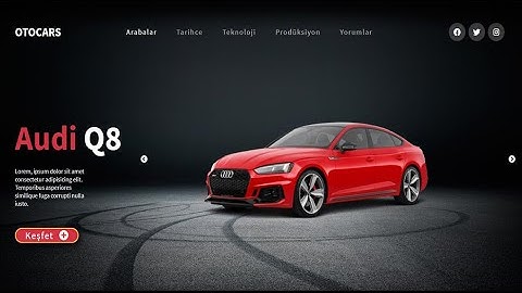 ARABA WEB SİTESİ TASARIMI (SLAYT İLE)