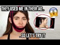 THEY ILLEGALLY USED ME IN THEIR AD..so I tried out the FACE BRA for myself! 😂 [FAIL]