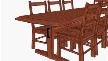 Nakashima Trestle Table and chairs