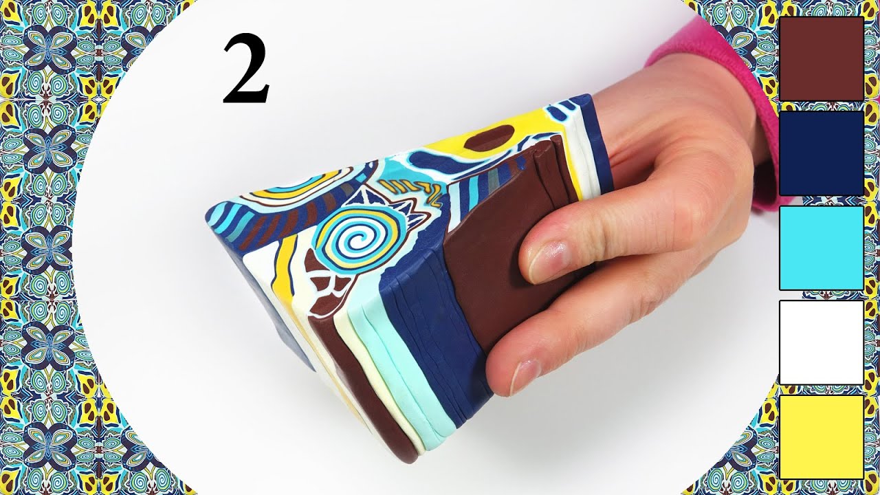 Часть 2 ✤ КАЛЕЙДОСКОП из полимерной глины - Складываем кейн ! / Светлана Няшина