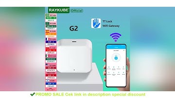 RAYKUBE G2 Gateway For TT Lock APP Bluetooth Smart Electronic Door Lock Wifi Adapter Remote Control