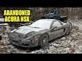 Abandoned supercar acura nsx  first wash in years  car detailing restoration