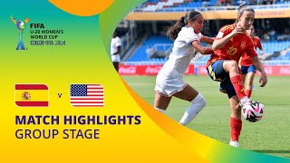 Spain V Usa Fifa U-20 Womens World Cup Colombia 2024 Match Highlights