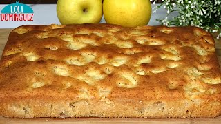 BIZCOCHO O QUEQUE ESPONJOSO DE MANZANA. Receta fácil, queda muy tierno | DULCES | POSTRES | FÁCIL