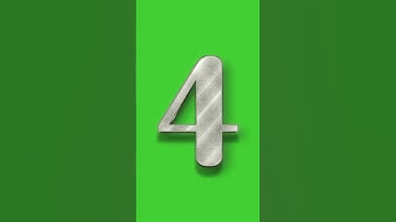Silver Text Effect 3D Numbers Countdown with Voice Over | GREEN SCREEN #countdown