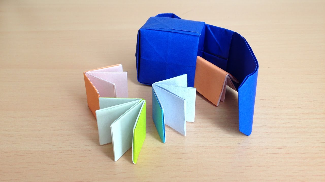 折り紙 本棚 簡単な折り方 Niceno1 Origami Bookcase Bookshelf Youtube