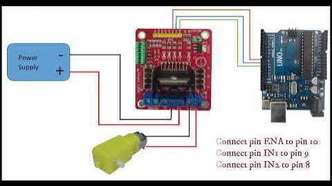 Control DC motor speed and direction using L298 motor driver