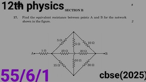 Find The Equivalent Resistance Between Points A and B For The Network Shown in The Figure 12 Physics