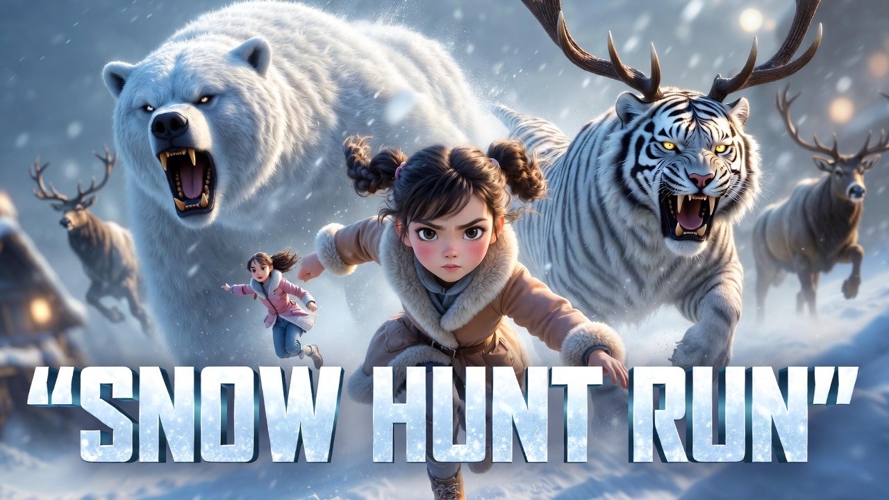 Snow hunt run 😈🎤 Immersive Interactive Warm Up | Viral Interactive Game