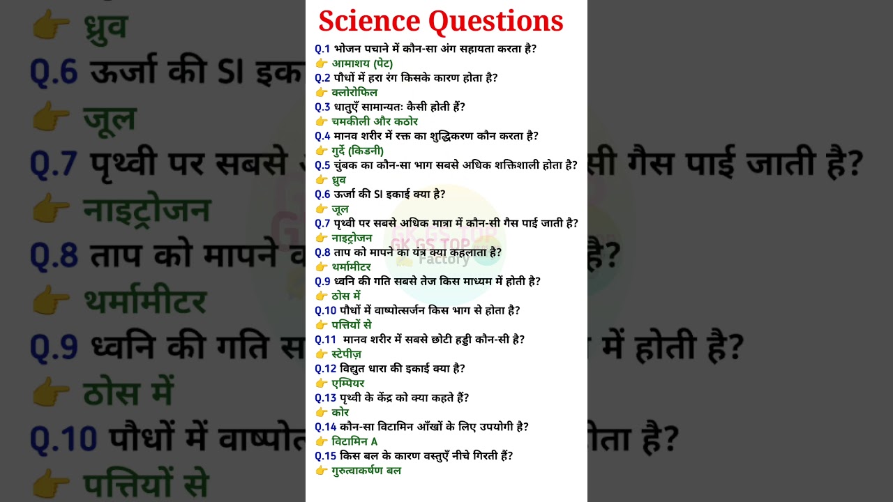 Science Questions //  