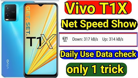 Vivo T1x Net speed Show & Par Day Use Data Check || How to Show net speed & Use Data check Vivo T1x