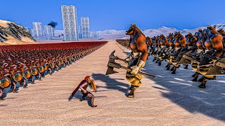 25.000 SPARTANS vs 1.000 GIANT MINOTAURS - Ultimate Epic Battle Simulator UEBS