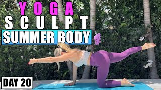 20 Min Yoga Sculpt for Over 40 | Full Body Strength, Fat Burn