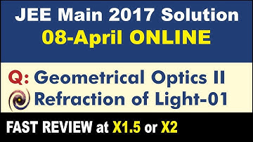 JEE Main 2017 Physics Solutions | Geometrical Optics II - Refraction of Light-01