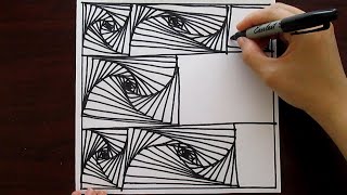 Relaxing Line Illusion Drawing 7