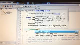 Subrayando JLabel y JButton en java netbeans