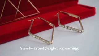 triangle hoop earrings sexy confident queen style