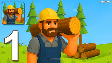 Lumber Chopper Empire - Gameplay Walkthrough Part 1 - Chop Trees & Stack Up (iOS, Android)