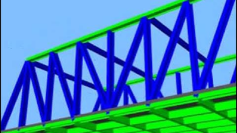 Animation of Steel Through Howe Truss Bridge