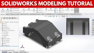 How to Model a Bearing Cap in SolidWorks | SolidWorks Modeling Tutorial