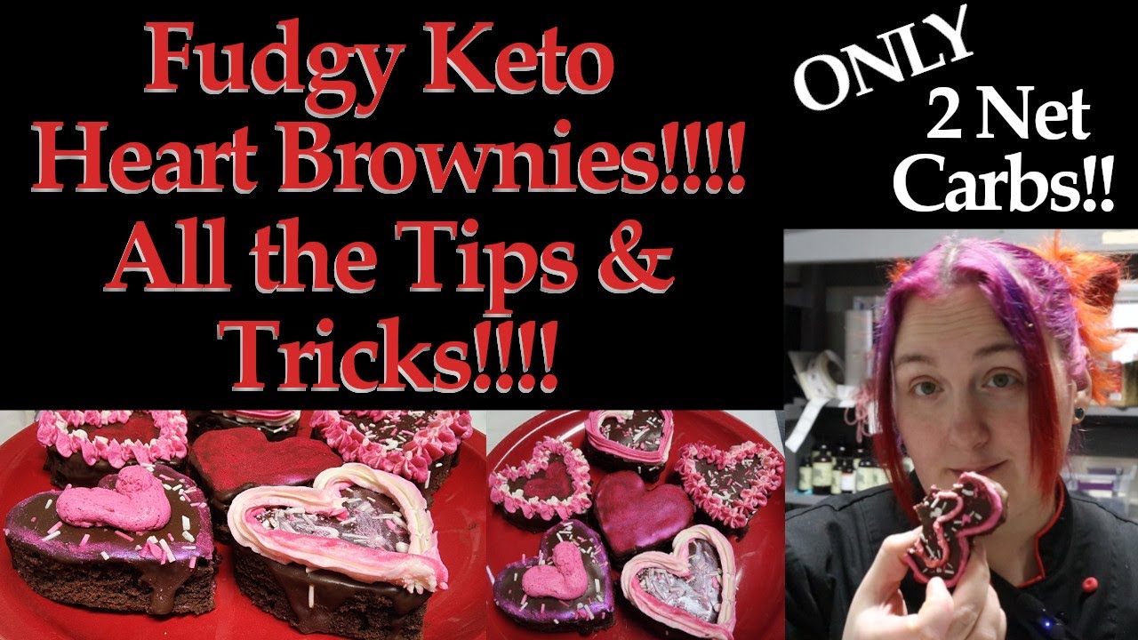 Low Carb Keto/Keto Brownie Hearts – No Almond Flour