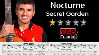 Nocturne by Secret Garden | Classical Guitar Tutorial + Sheet & Tab