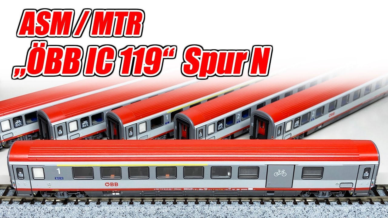 ASM/MTR Wagenset „ÖBB IC 119 Bodensee“ Modellbahn Spur N / N Scale / Nゲージ