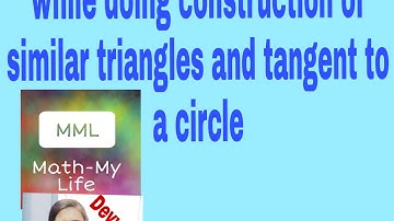 Analysis : construction of similar triangles, important points to remember by MATH-MYLIFEDEVYANI