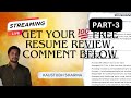 FREE CV/RESUME REVIEW - LIVE BY KAUSTUBH SHARMA
