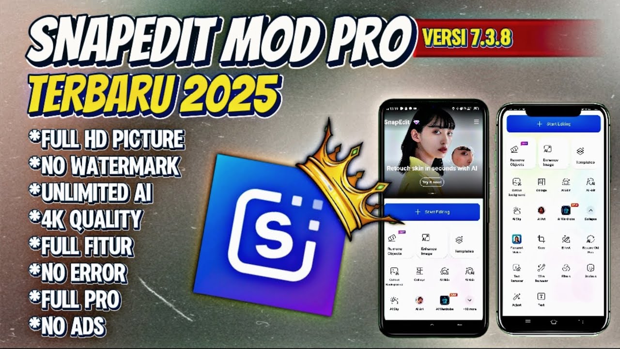 SnapEdit Mod Pro Terbaru 2025 | Update Versi 7.3.8 | SnapEdit Tutorial | No Password