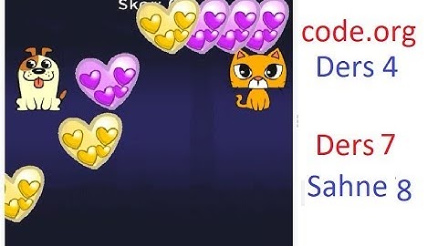 #36 Code.org Ders 4 (Level 4) Ders 7 (Oyun Laboratuvarı) Sahne 8-Code.org Çözümler-